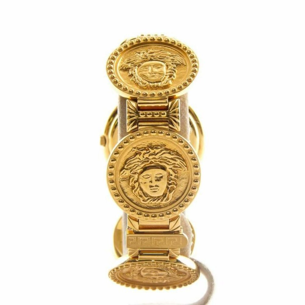 Authentic Gianni Versace Signature Medusa Gold Plated Coin Watch - Picture 3 of 10